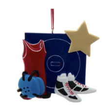 Personalized Wrestling Ornament